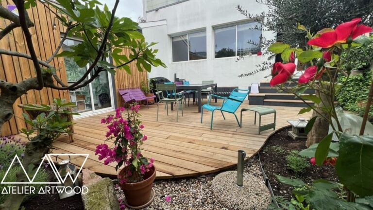 Bardage douglas et composite bois ciment - terrasse pin gamme US - Atelier ArtWood